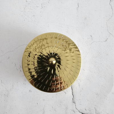 Diya with Lotus Lid - Gold